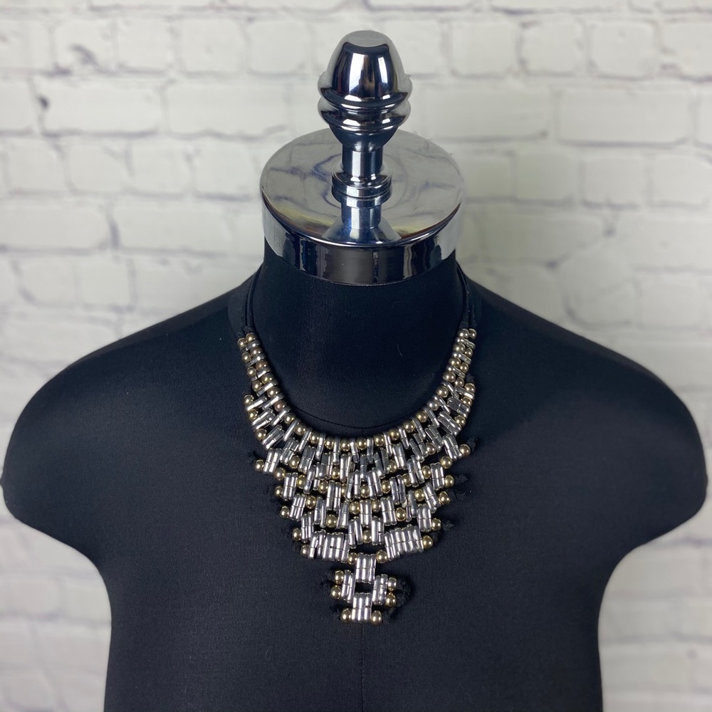 Vintage triangular gold/silver necklace